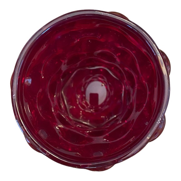 Vintage Bischoff GlassRed Hand blown bubble glass 4.5” x 3.5” mint condition. - Picture 2 of 3